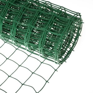 Сетка садовая, 1 x 10 м, ячейка квадрат 83 x 83 мм, пластиковая, зелёная, Greengo