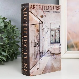 Сейф-книга дерево кожзам 'Архитектурные проекты и концепции' 21х13х5 см