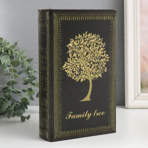 Сейф-книга дерево кожзам 'Семейное дерево' 21х13х5 см