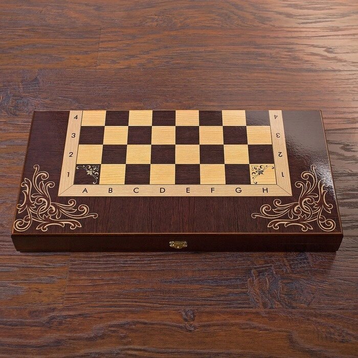 Шахматы деревянные 50х50 см 'Галант', король h-9 см, пешка h-4.5 см от компании Интернет-магазин "Flap" - фото 1