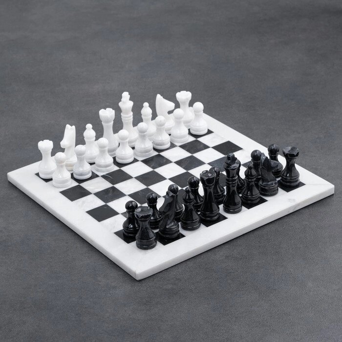 Шахматы 'Элит', темная  доска 30х30 см, оникс от компании Интернет-магазин "Flap" - фото 1