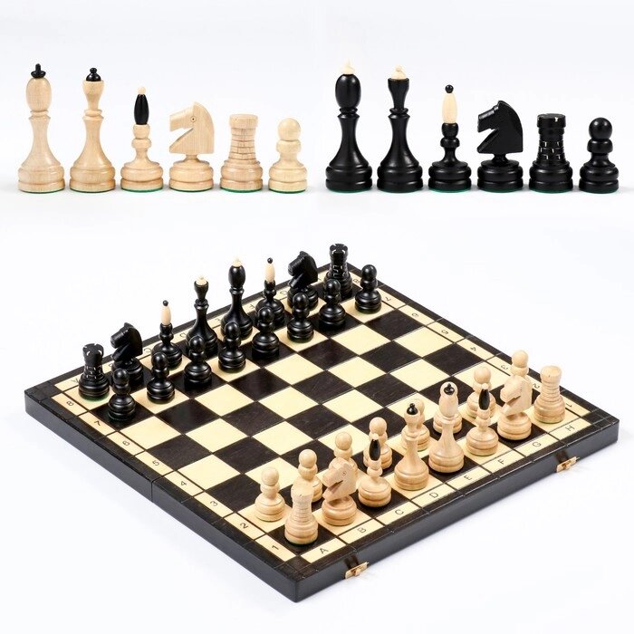 Шахматы польские Madon 'Элегантные', 48 х 48 см, король h-10 см от компании Интернет-магазин "Flap" - фото 1