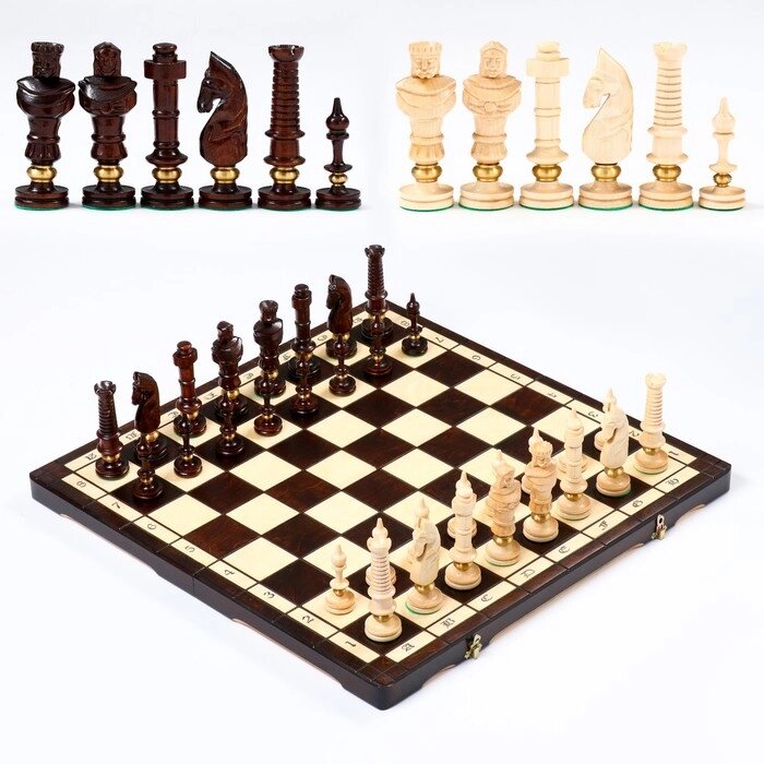 Шахматы польские Madon 'Королевские', 62 х 62 см, король h-12,5 см от компании Интернет-магазин "Flap" - фото 1