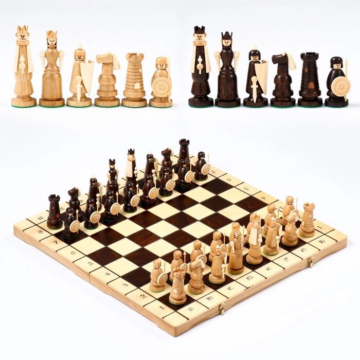 Шахматы польские Madon 'Магнат', 56 х 56 см, король h-12 см от компании Интернет-магазин "Flap" - фото 1