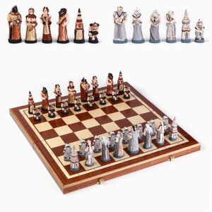 Шахматы польские Madon 'Мраморные'55.5 х 55.5 см, король h-10.5 см, пешка h-7 см