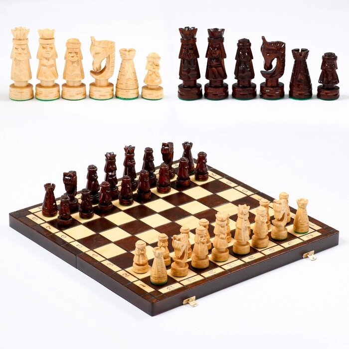 Шахматы польские Madon, ручная работа 'Гевонт', 50 х 50 см, король h10 см, утяжелённые от компании Интернет-магазин "Flap" - фото 1