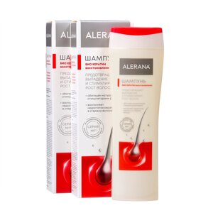 Шампунь для волос Алерана био кератин, восстанавливающий, 2 флакона по 250 мл