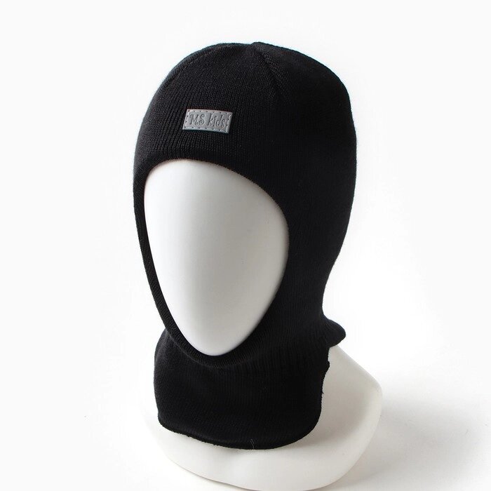 Шапка-шлем детский, цвет черный, размер 44-46 от компании Интернет-магазин "Flap" - фото 1