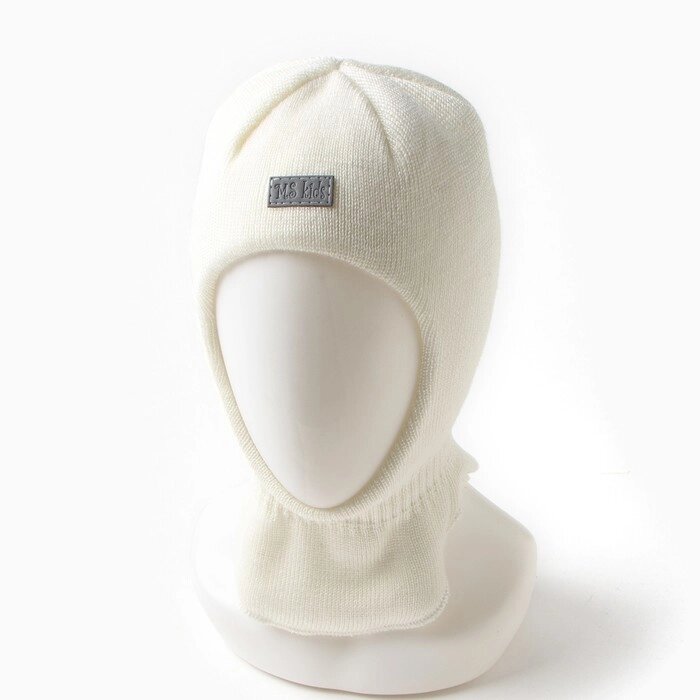 Шапка-шлем детский, цвет молочный, размер 48-50 от компании Интернет-магазин "Flap" - фото 1