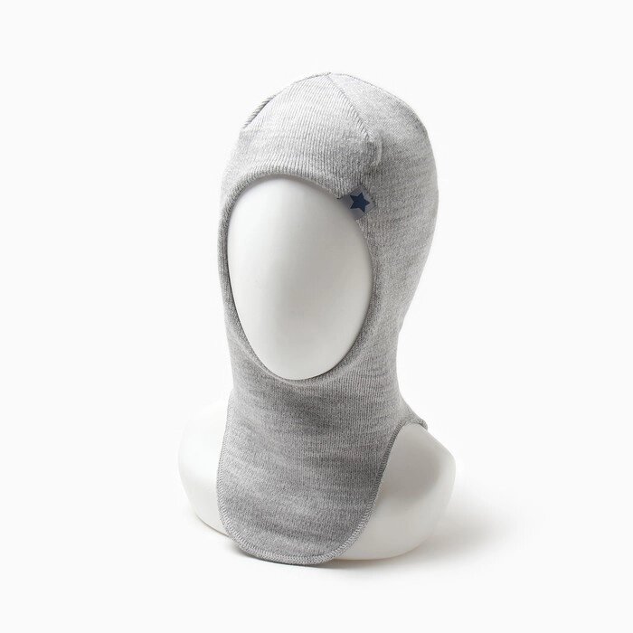 Шапка-шлем для мальчика, цвет серый, размер 42-46 от компании Интернет-магазин "Flap" - фото 1