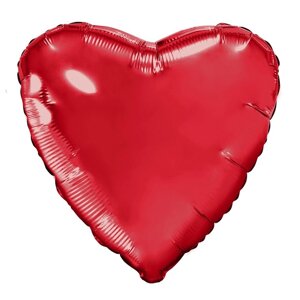 Шар фольгированный 19'сердце, цвет красный (комплект из 5 шт.)