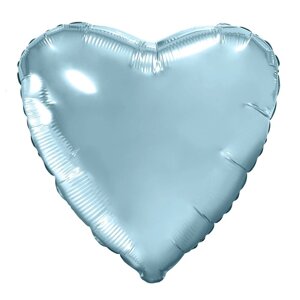 Шар фольгированный 19'сердце, цвет нежно-голубой (комплект из 5 шт.)