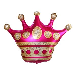 Шар фольгированный 24'Корона'цвет розовый