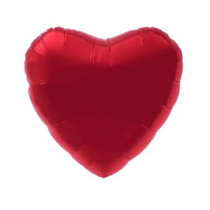 Шар фольгированный 30'сердце, цвет красный