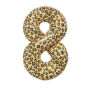 Шар фольгированный 32' Цифра 8, цвет леопард