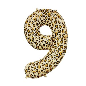 Шар фольгированный 32' Цифра 9, цвет леопард