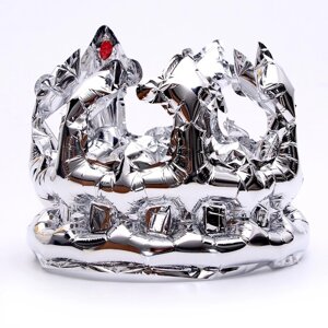 Шар фольгированный 'Корона - ободок'серебро