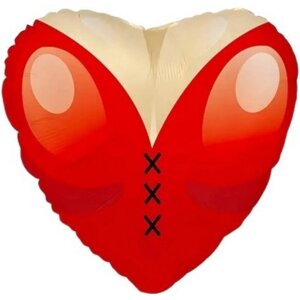 Шар фольгированный 'Мадам Си-Си'сердце, красный, 18'комплект из 5 шт.)