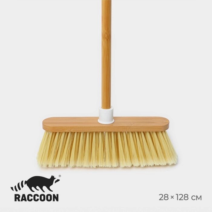 Щётка для пола Raccoon Meli, бамбук, 28x128 см, ворс 7 см от компании Интернет-магазин "Flap" - фото 1