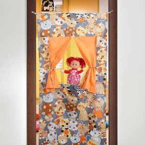 Ширма для кукольного театра 'Котики'текстиль, р-р 120x60 см