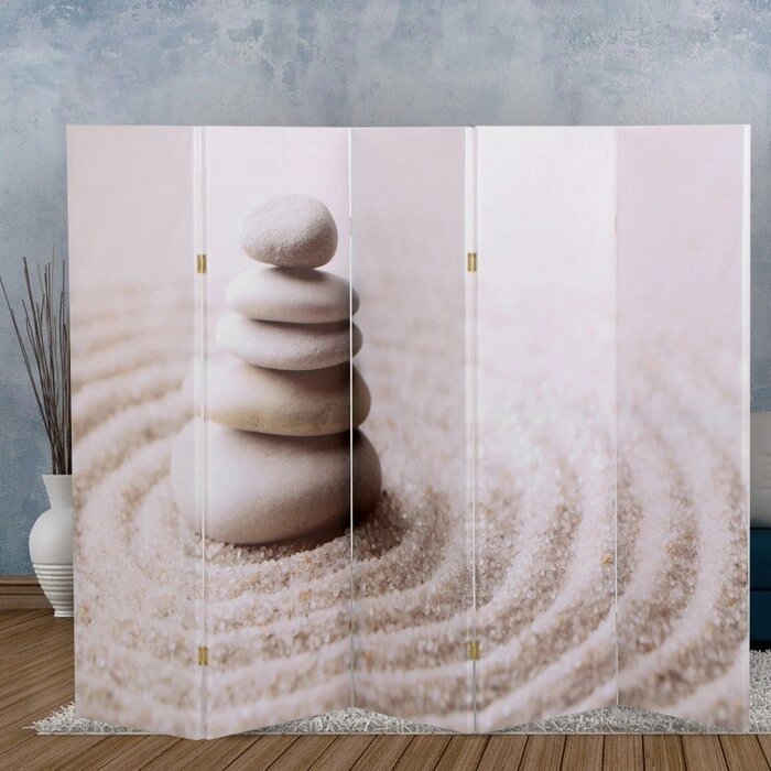 Ширма 'Камни на песке', 250 х 160 см от компании Интернет-магазин "Flap" - фото 1