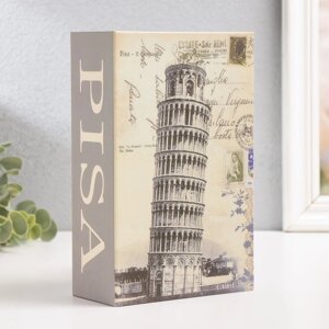 Шкатулка книга пластик, металл 'Пизанская башня' 5,5х12х18 см