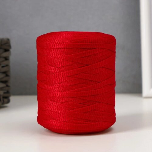 Шнур для вязания 100 полиэфир 5 мм цилиндр, 180 г, 140 м 27 - красный
