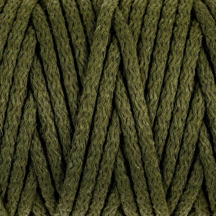 Шнур для вязания 'Пухлый' 100 хлопок ширина 5мм 100м (хаки) от компании Интернет-магазин "Flap" - фото 1