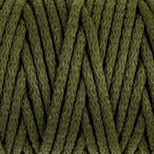 Шнур для вязания 'Пухлый' 100 хлопок ширина 5мм 100м (хаки)