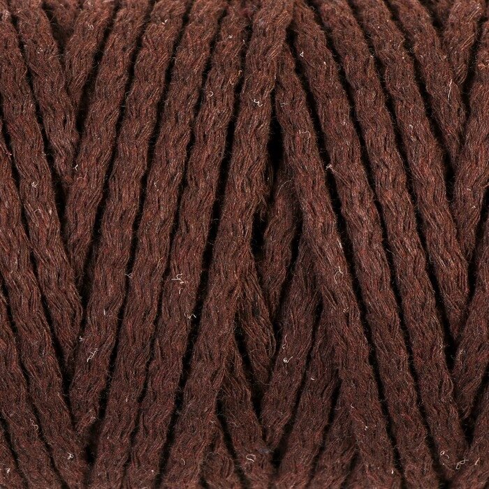 Шнур для вязания 'Пухлый' 100 хлопок ширина 5мм 100м (коричневый) от компании Интернет-магазин "Flap" - фото 1