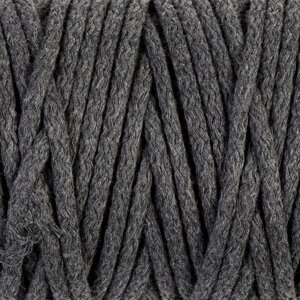 Шнур для вязания 'Пухлый' 100 хлопок ширина 5мм 100м (серый)