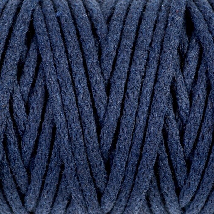 Шнур для вязания 'Пухлый' 100 хлопок ширина 5мм 100м (т. синий) от компании Интернет-магазин "Flap" - фото 1