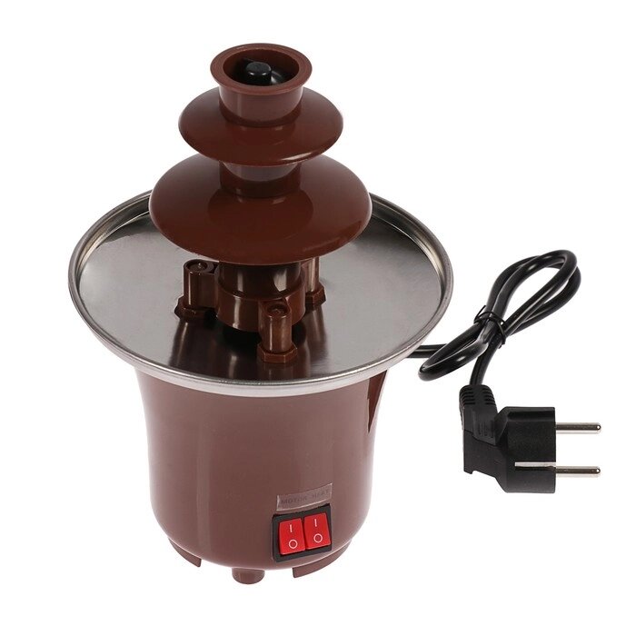 Шоколадный фонтан Luazon LFF-01, загрузка 0.7 кг, коричневый от компании Интернет-магазин "Flap" - фото 1