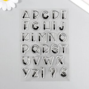 Штамп для творчества силикон 'Буквы. Америка 30х' 16х11 см