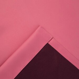 Штора портьерная 'Этель' 130x300 см, двусторонний блэкаут, цвет Розовый, пл. 240 г/м, 100 п/э