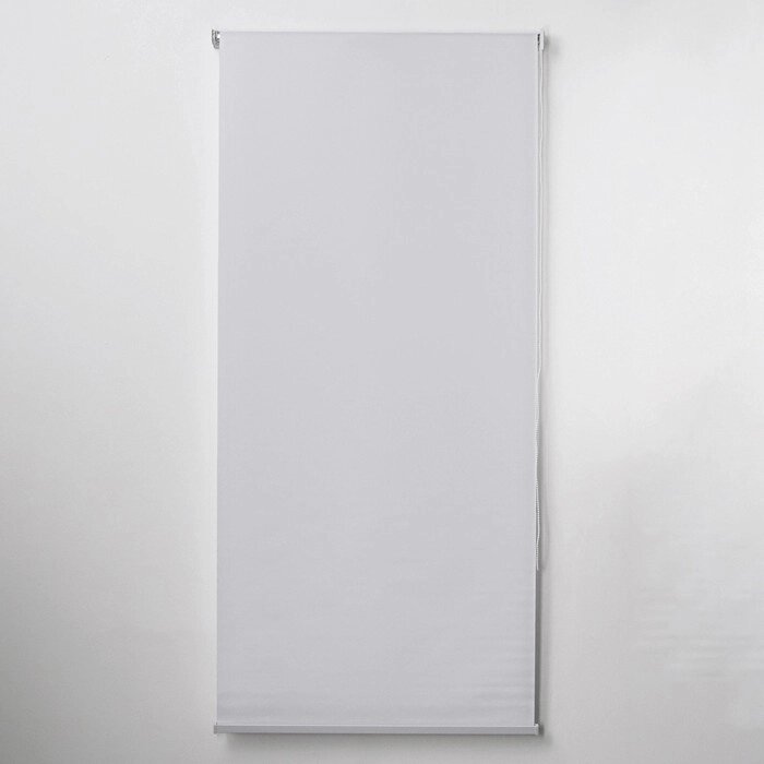 Штора рулонная 'Механика. Блэкаут', 90x180 см (с учётом креплений 3,5 см), цвет светло-серый от компании Интернет-магазин "Flap" - фото 1