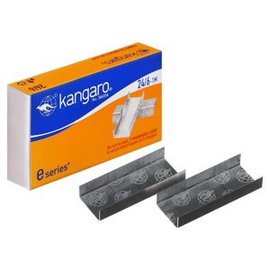 Скобы для степлера 24/6 Kangaro, ЭКО стальные, 1000 штук