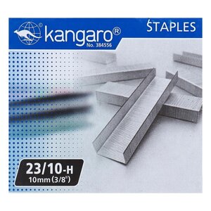 Скобы для степлера мощного 23/10 Kangaro, высококачественная сталь, 1000 штук