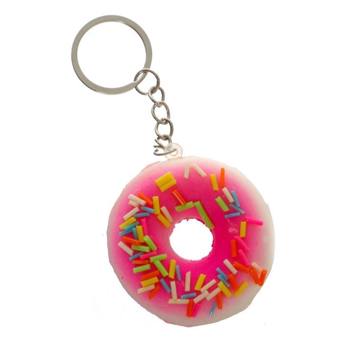 Сквиши 'Пончик', на брелоке, цвета МИКС (комплект из 12 шт.) от компании Интернет-магазин "Flap" - фото 1