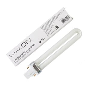 Сменная лампа Luazon LUF-20, ультрафиолетовая, UV-9W, 9 Вт, белая