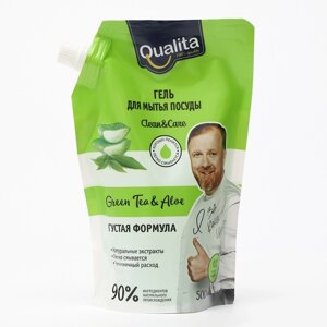 Средство для мытья посуды Qualita Creen tea Aloe, 500 мл