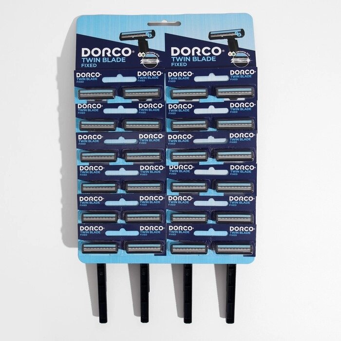 Станок для бритья одноразовый Dorco TG708, 2 лезвия, увлажняющая полоска (комплект из 4 шт.) от компании Интернет-магазин "Flap" - фото 1