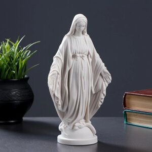 Статуэтка 'Дева Мария' 23х12см, белая / мраморная крошка