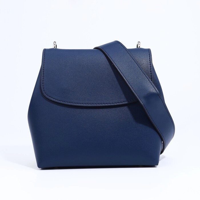 Сумка-мессенджер L-Craft на магнитах, наружный карман, цвет синий от компании Интернет-магазин "Flap" - фото 1