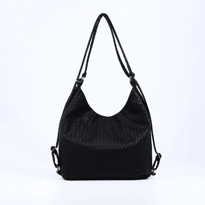 Сумка женская мешок на молнии, цвет чёрный от компании Интернет-магазин "Flap" - фото 1