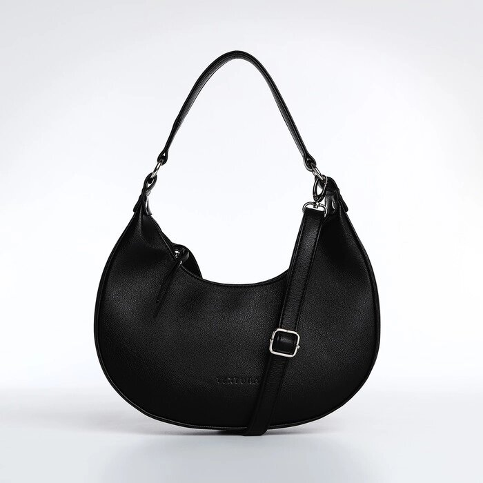 Сумка женская TEXTURA, багет, маленький размер, цвет чёрный от компании Интернет-магазин "Flap" - фото 1