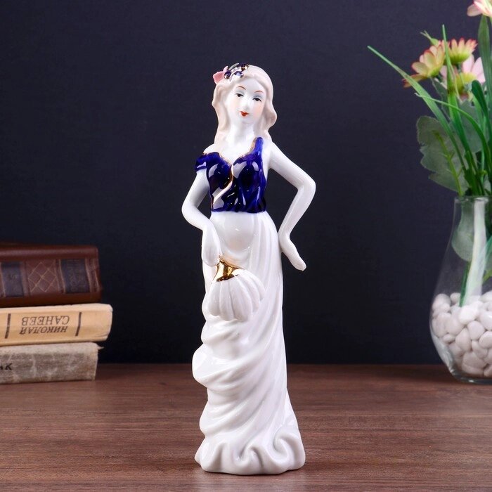 Сувенир керамика 'Девушка с веером' 20х6,5х4,5 см от компании Интернет-магазин "Flap" - фото 1