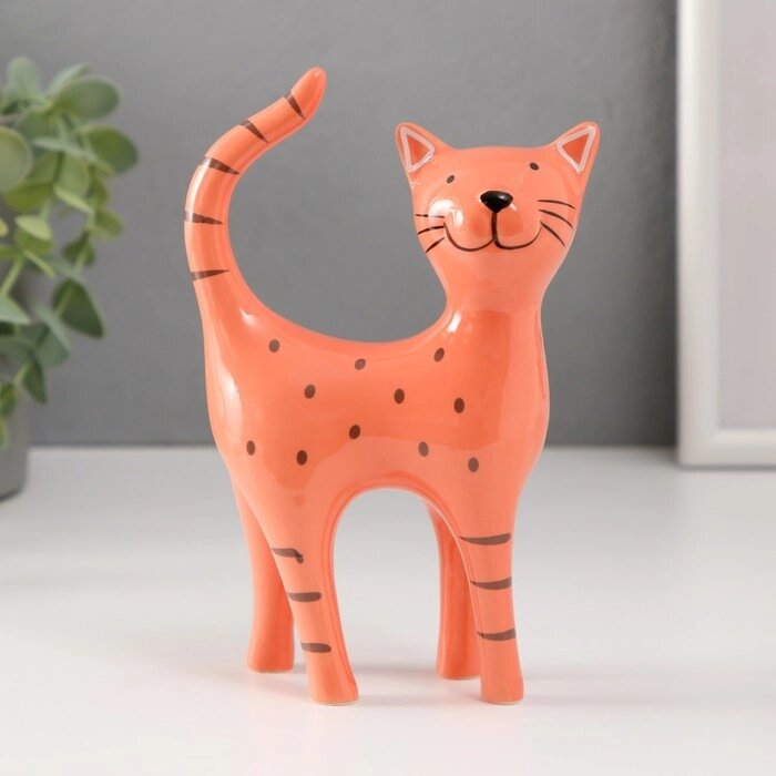 Сувенир керамика 'Оранжевый котик' 10,4х4,3х15,6 см от компании Интернет-магазин "Flap" - фото 1