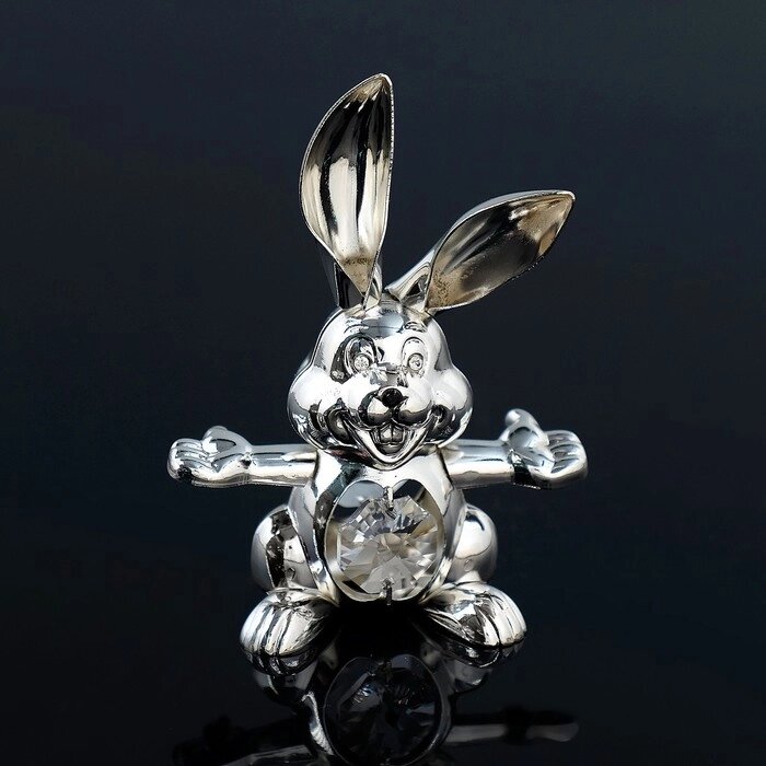 Сувенир 'Кролик', 5,5x2.5x8 см, с кристаллами от компании Интернет-магазин "Flap" - фото 1