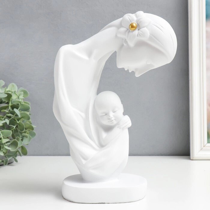 Сувенир полистоун 'Мать и дитя' белый 26х16,5х10 см от компании Интернет-магазин "Flap" - фото 1